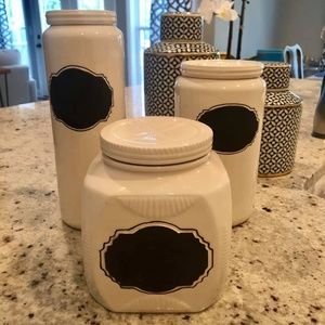 Anthropologie chalkboard canister set